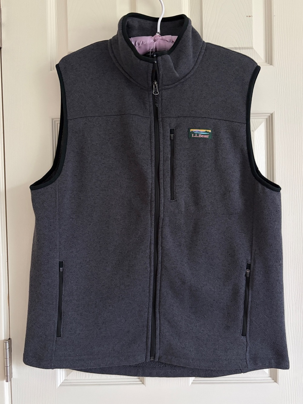 L.L. Bean Men's Charcoal Gray Fleece Vest Size Large